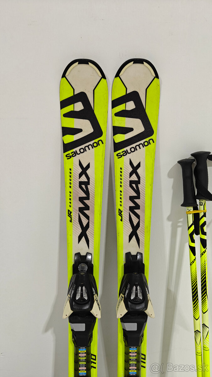 LYŽE SALOMON XMAX JR 110CM + LYŽIARKY SALOMON T3 36EUR - 2