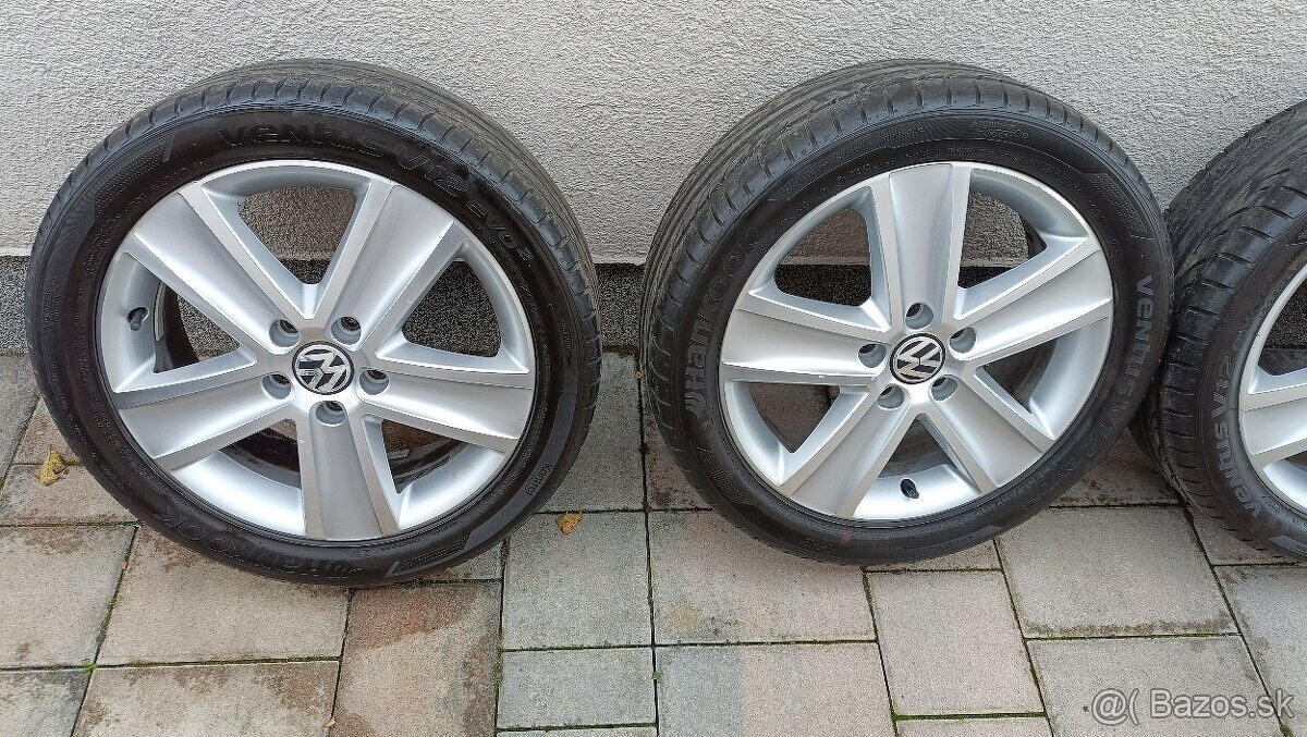 5x112 R17 VW HLINÍKOVÉ DISKY 205/50 R17 LETNÉ PNEUMATIKY - 2