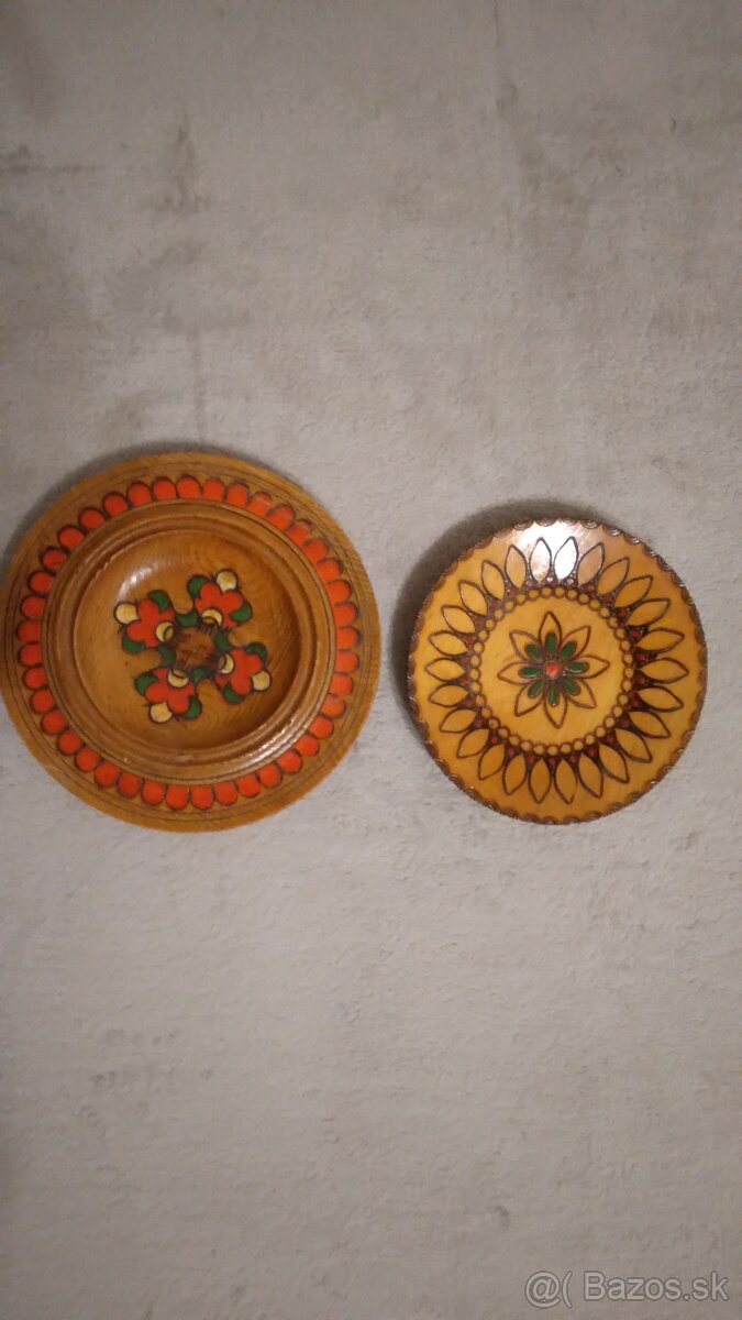 Drevené maľované taniere - 2
