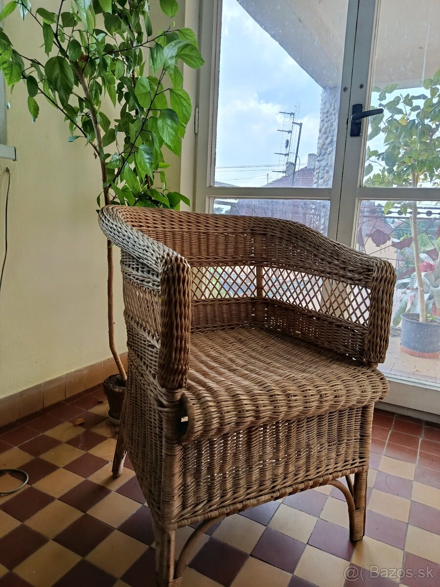 Prútené kreslo - Fonott fotel - 2