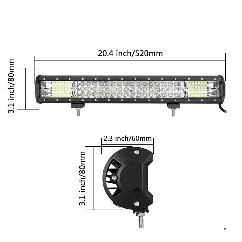 LED SET 288W rampa, držiak B, inštalačné káble - 2
