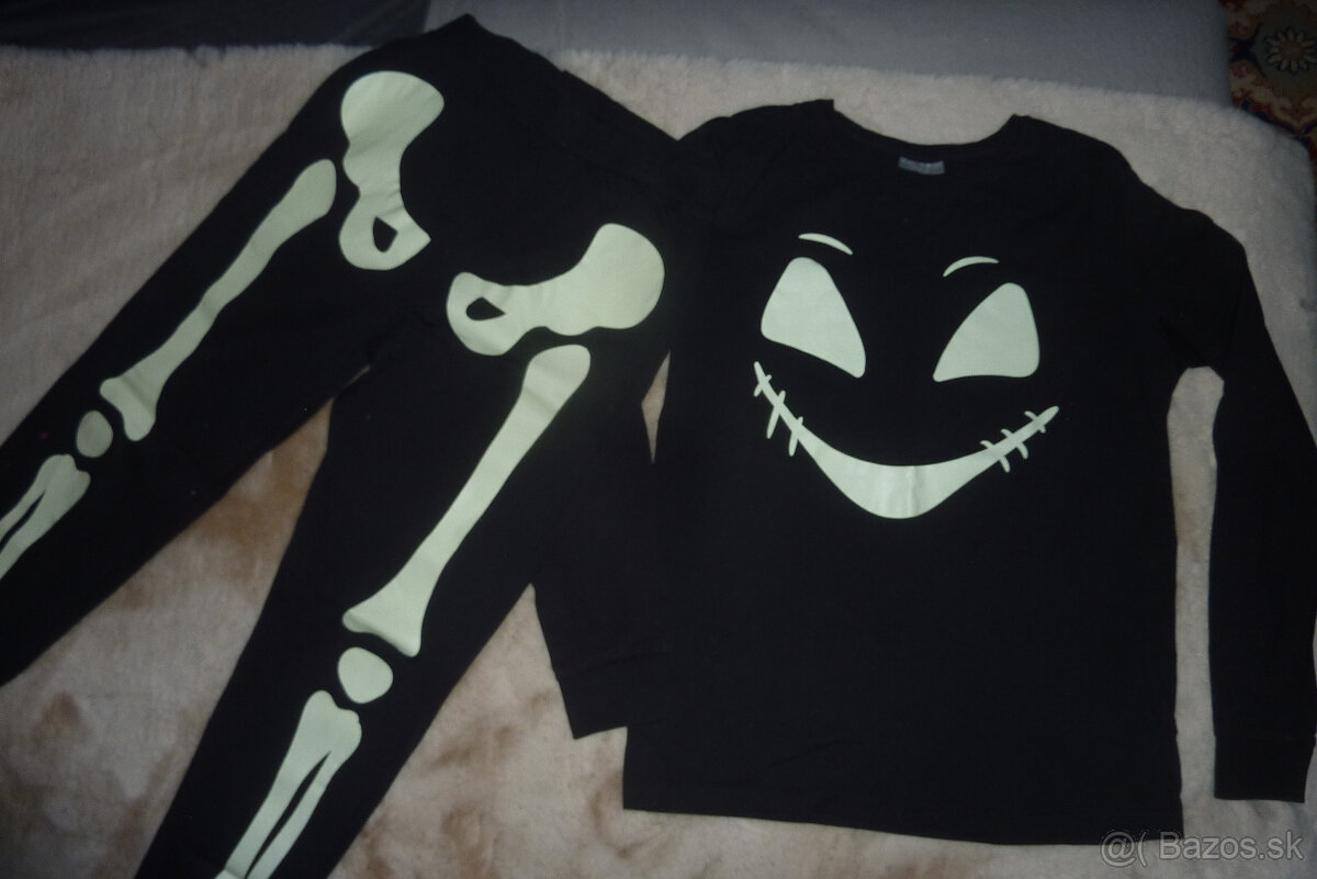 Domáci komplet- KOSTRIČKA-FLUORESKUJE V TME, v.158/164 - 2