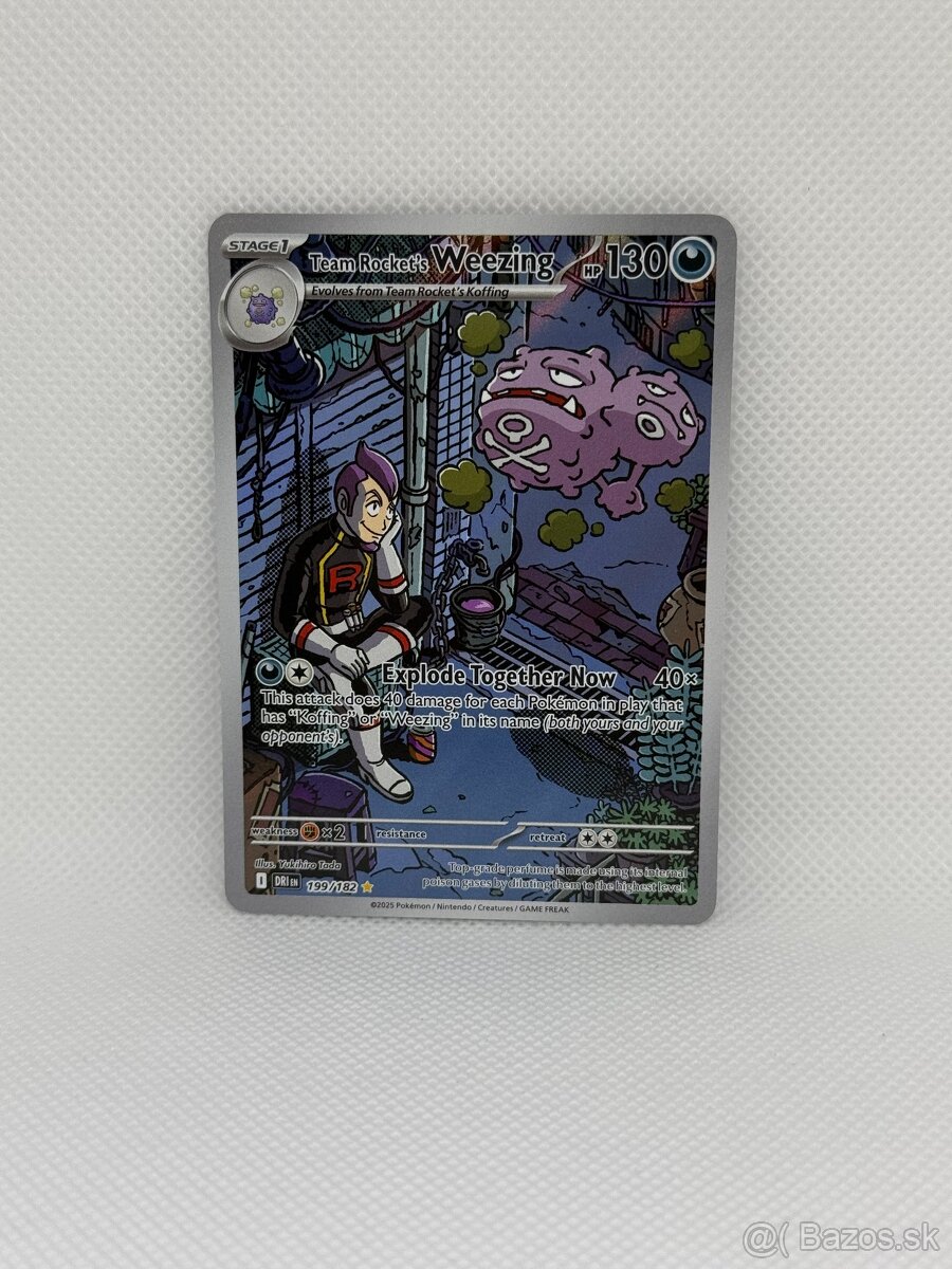 Pokémon karta Team Rocket’s Weezing 199/182 – NMINT – ORIG - 2