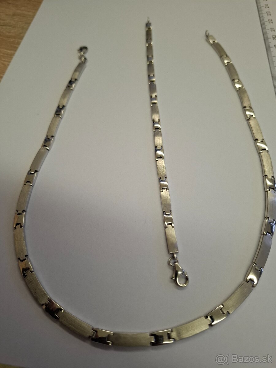 Strieborný set - náramok a náhrdelník - 2