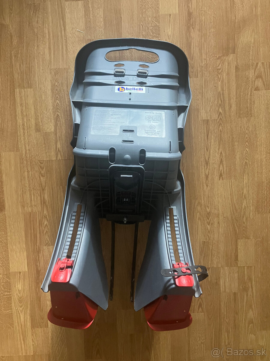 detská sedačka na bicykel Bellelli zadná sivo-červená - 2