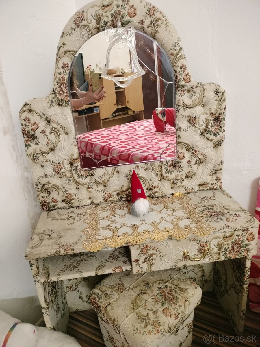 nočný stolík a zrkadlo baroko set - 2