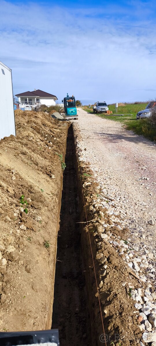 Zemné a výkopové práce. - 2