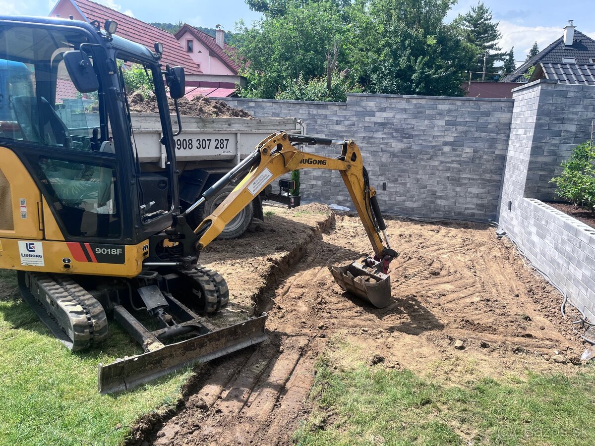 Prenajom minibagra - 2