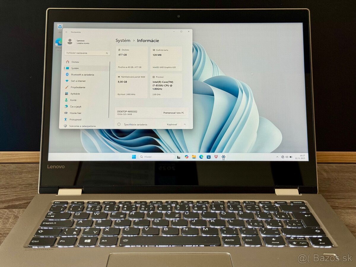 LENOVO YOGA 520 14", 8/512GB, Intel Core i7, Windows 11 - 2