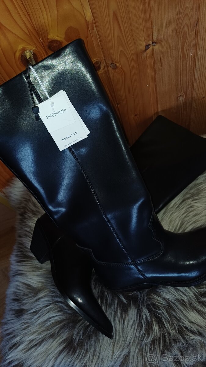 Nové PREMIUM Kožené Čižmy RESERVED - 2