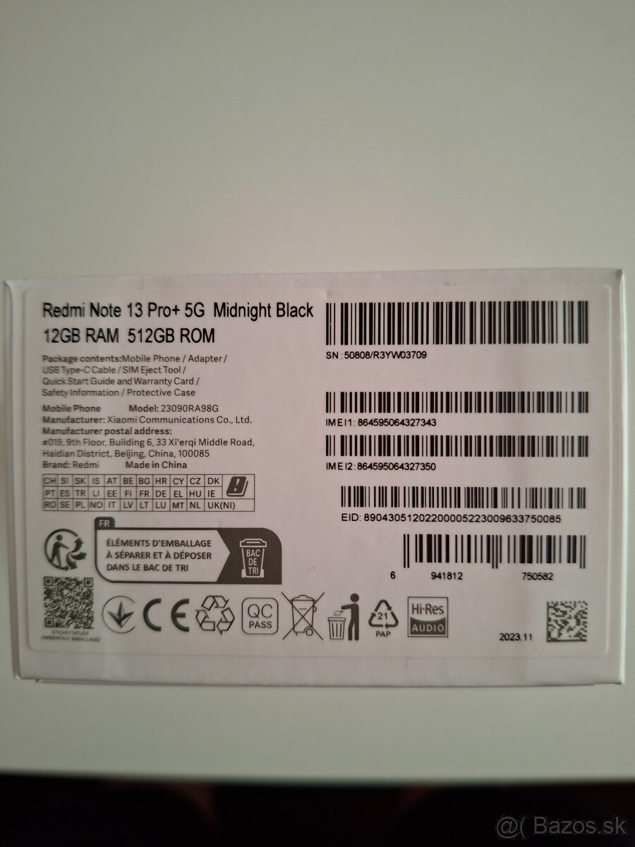 Predám MT Xiaomi Redmi Note 13 Pro+ 5G - 2