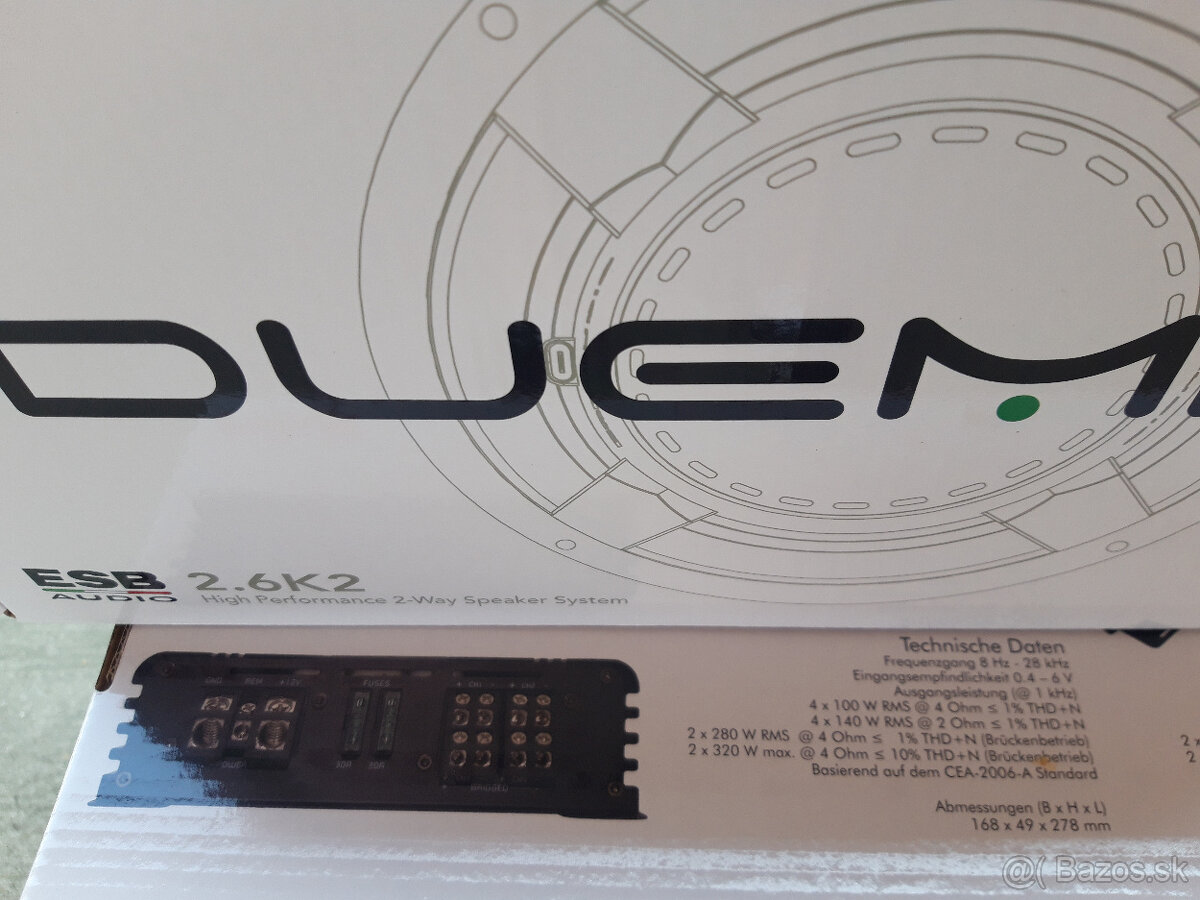 4x120W RMS 2 SADY KOMPO REPRO + 4x 100W RMS PRÉMIOVÝ ZOSÍK - 2