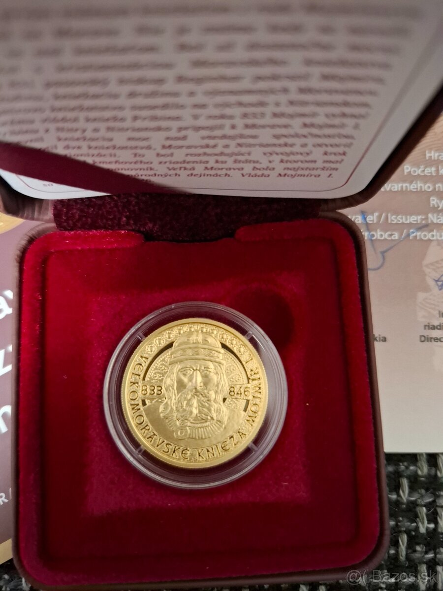 Mojmír 2019 zlata minca 100eut - 2