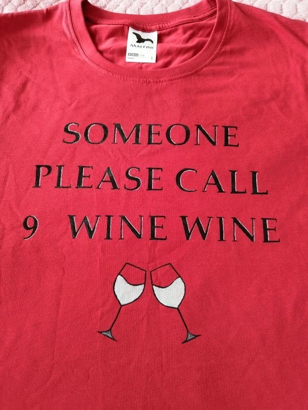 Maľované tričko Wine L dámske - 2