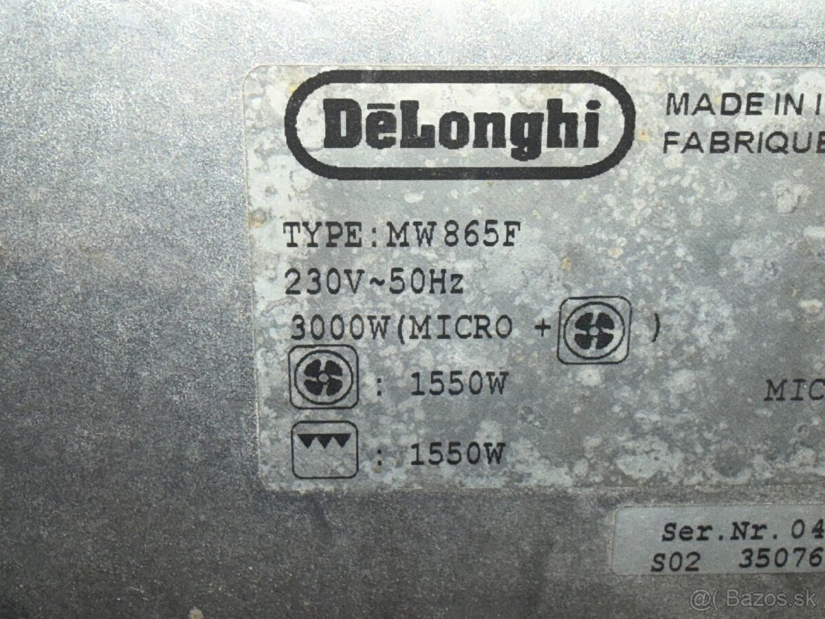 DeLonghi rura MW865 - 2