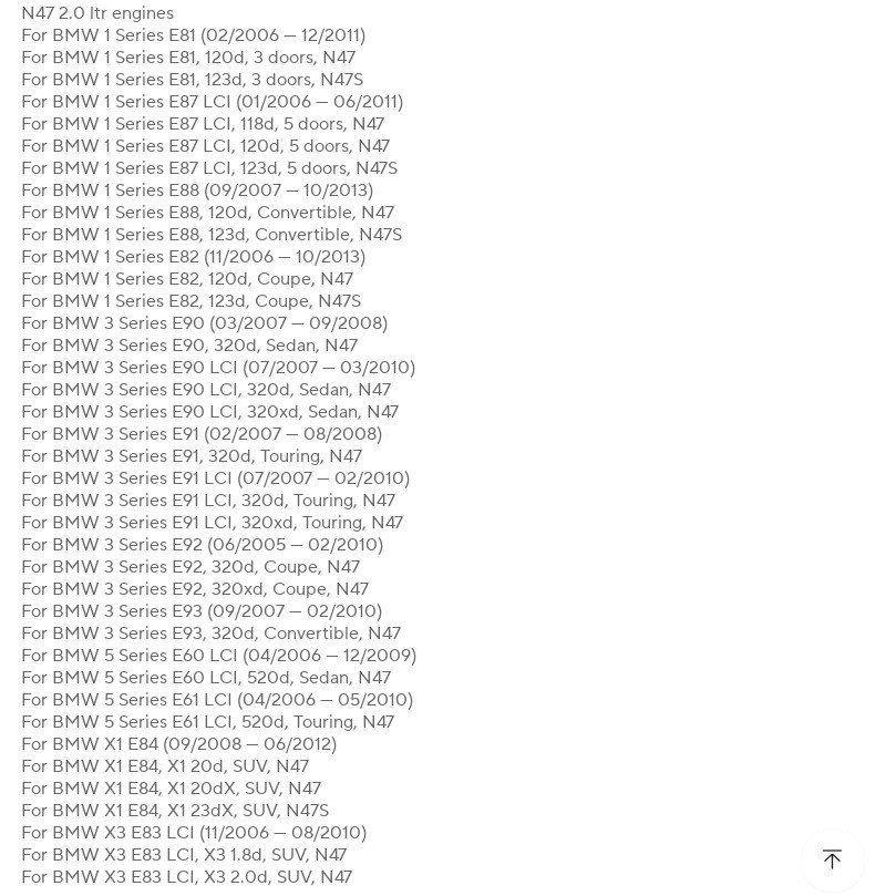 Záslepka do sania BMW N47 - 2