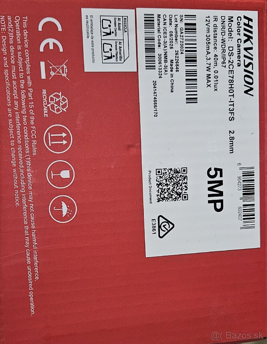 Hikvision hdcvi kamera DS-2CE78H0T-IT3FS - 2