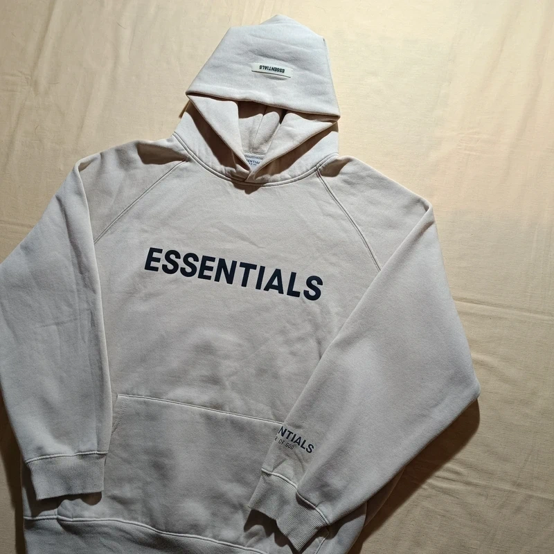 Essentials Fear of God baggy béžová mikina s kapucňou XL - 2