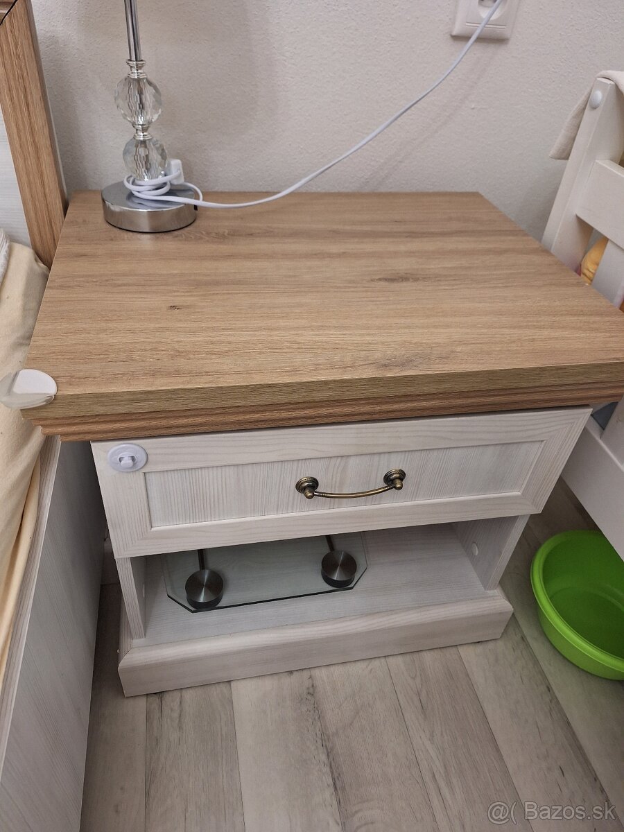 Manzelska postel + 2x nocny stolik - 2