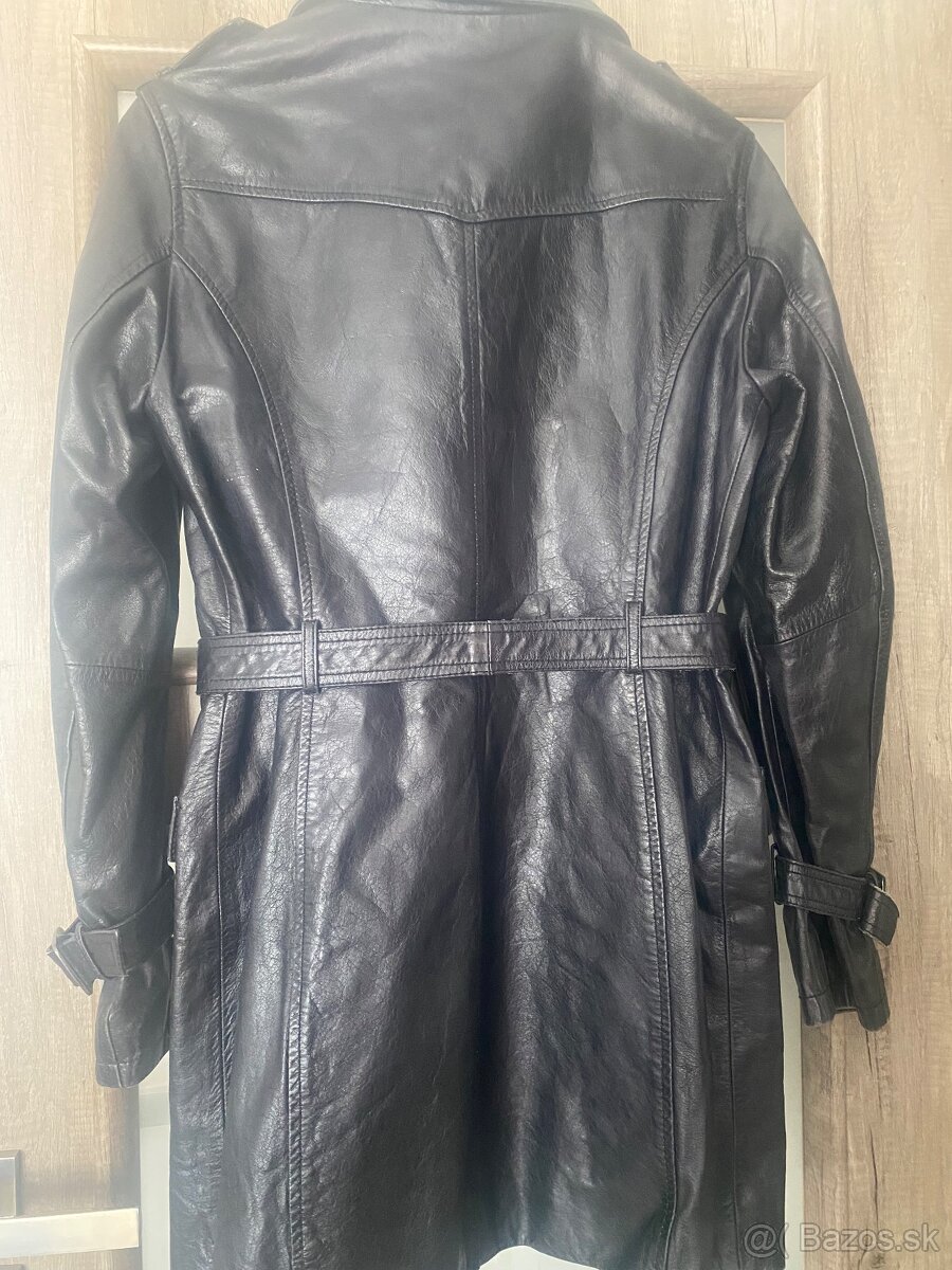 Retro dámsky kožený kabát - 2