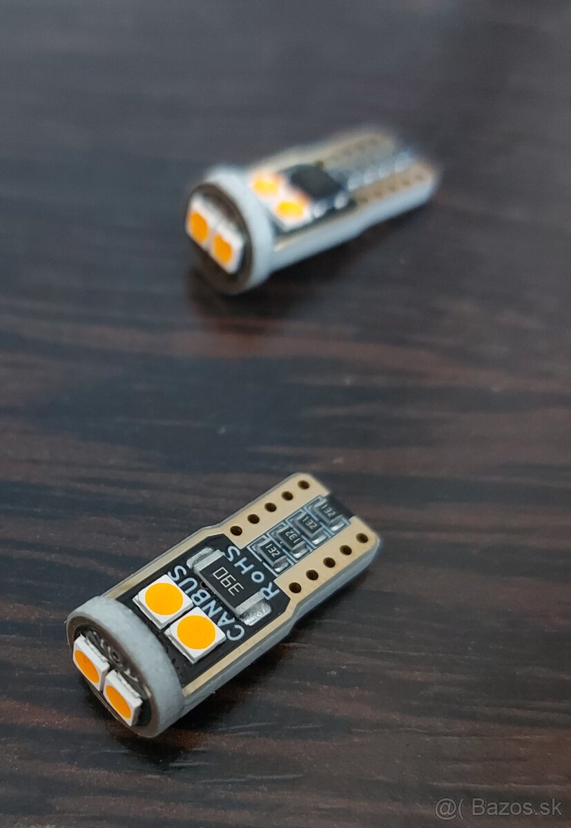 LED žiarovky W5W T10 oranžová - sada 2ks - 2