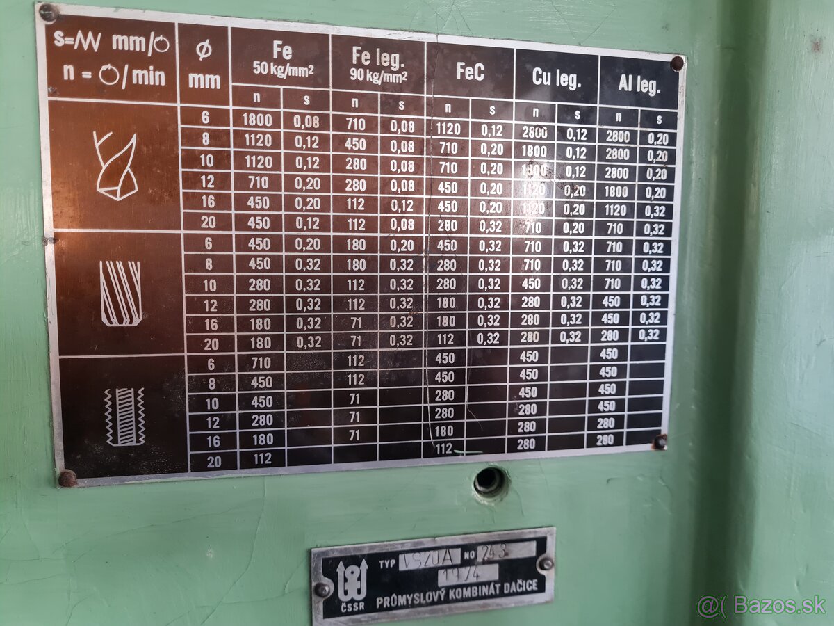 Stĺpova vrtačka VS20A - 2