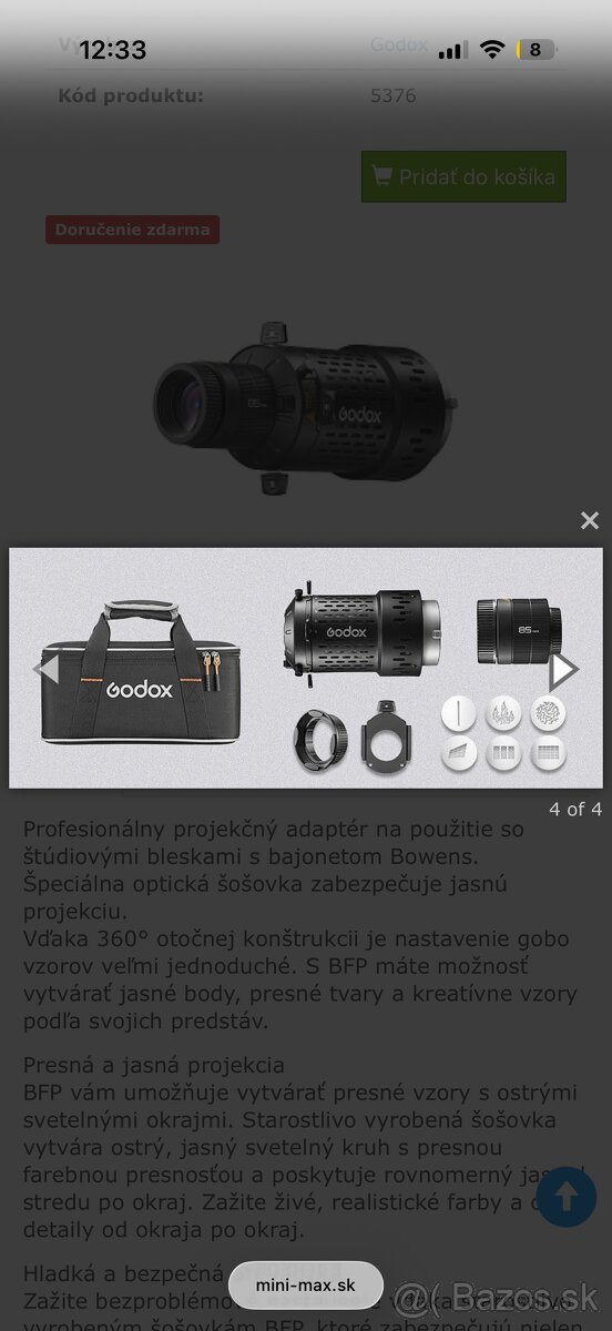 Godox projekčný adaptér/ projektor na blesk - 2