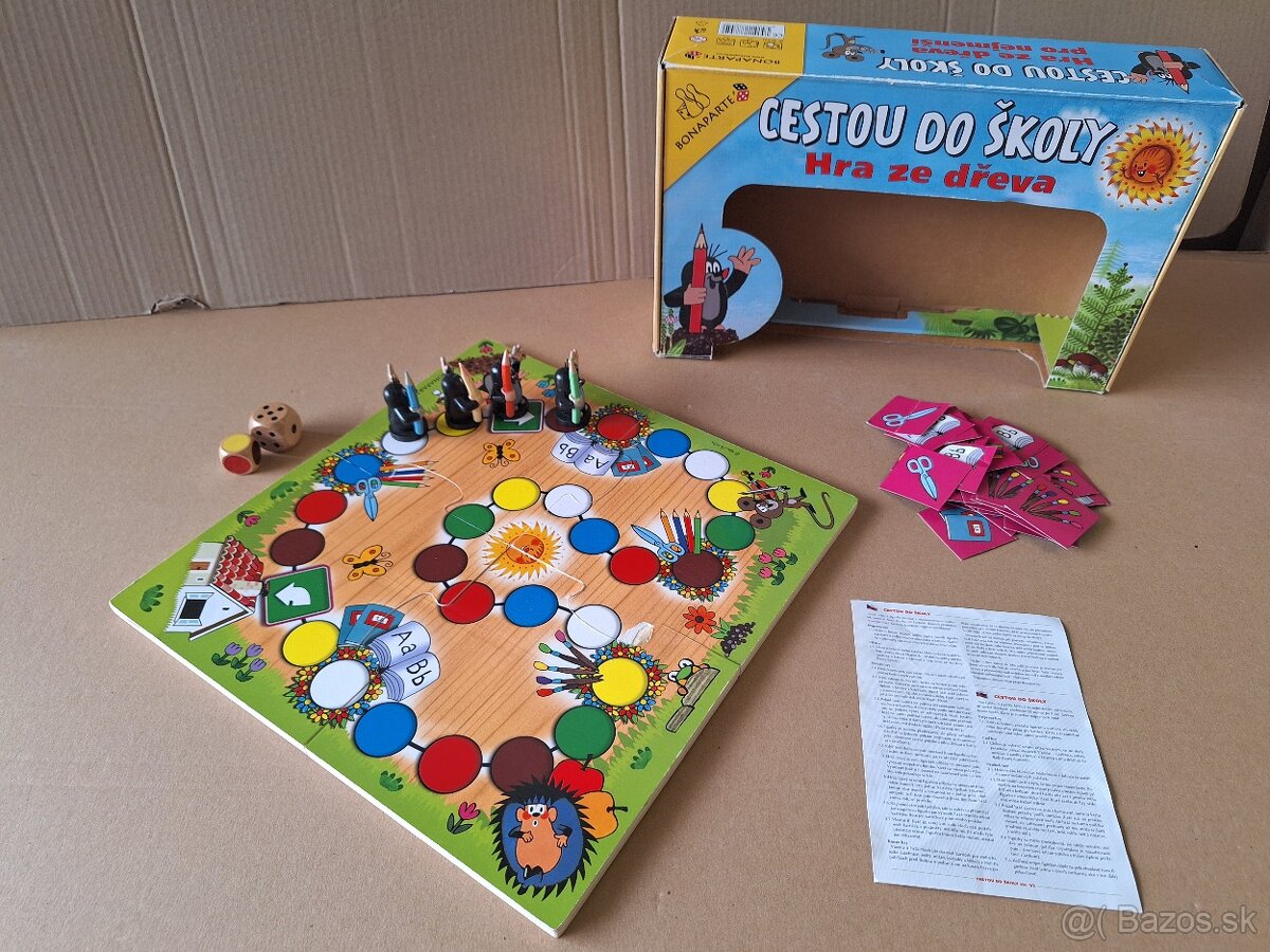 Krtko cesta do školy - drevená detská hra - 2
