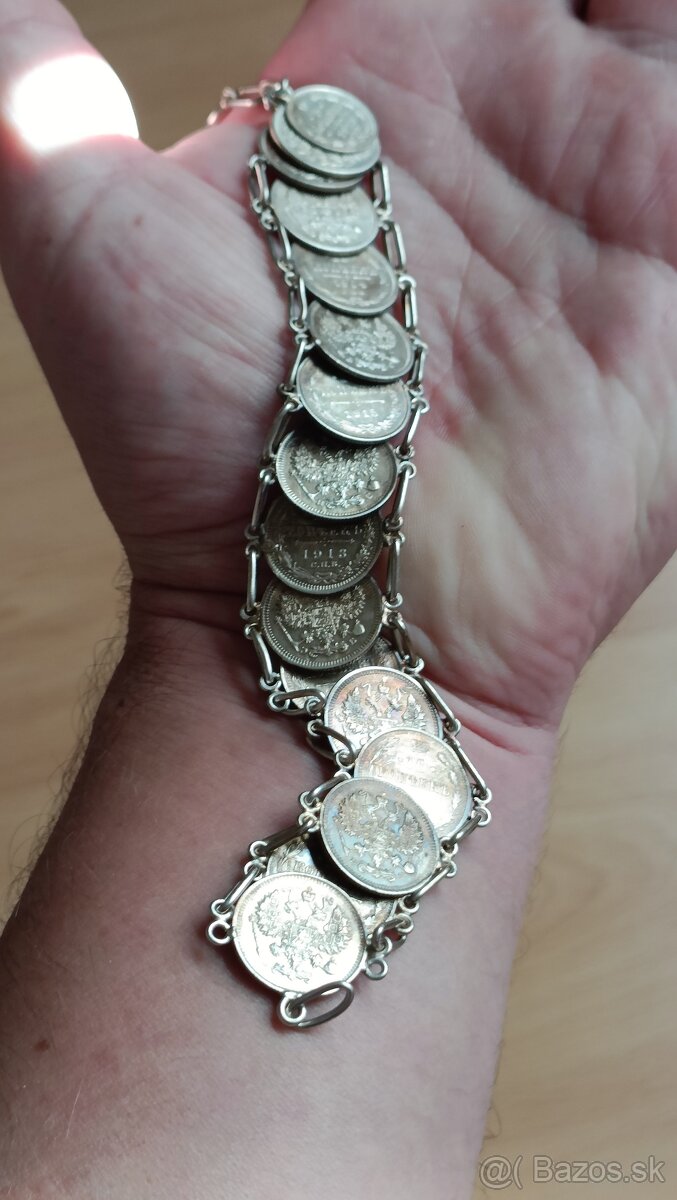 Strieborny Šatlen mince kopejky - 2