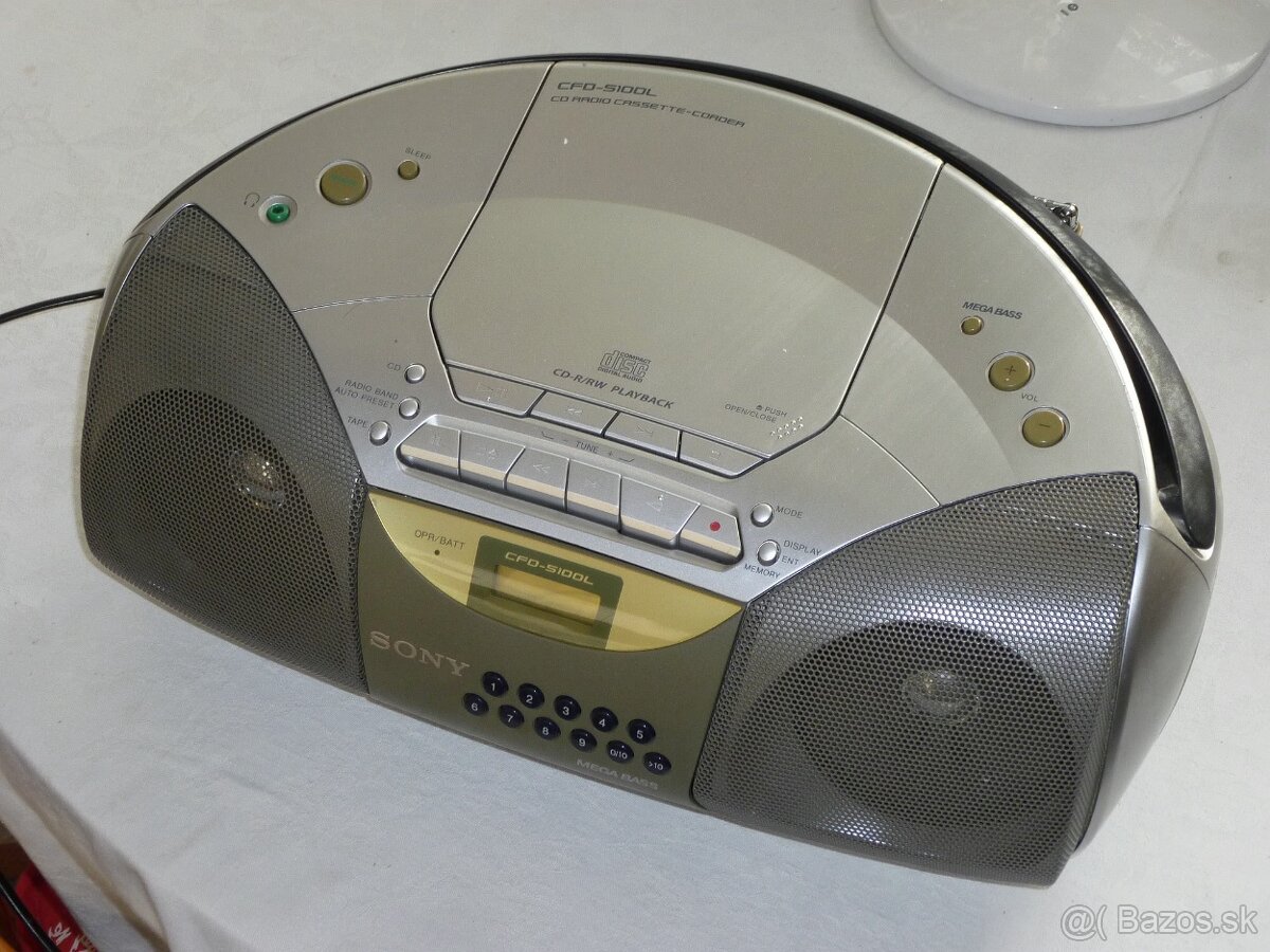 Predám rádiomagnetofón s CD SONY CFD-S100L - 2