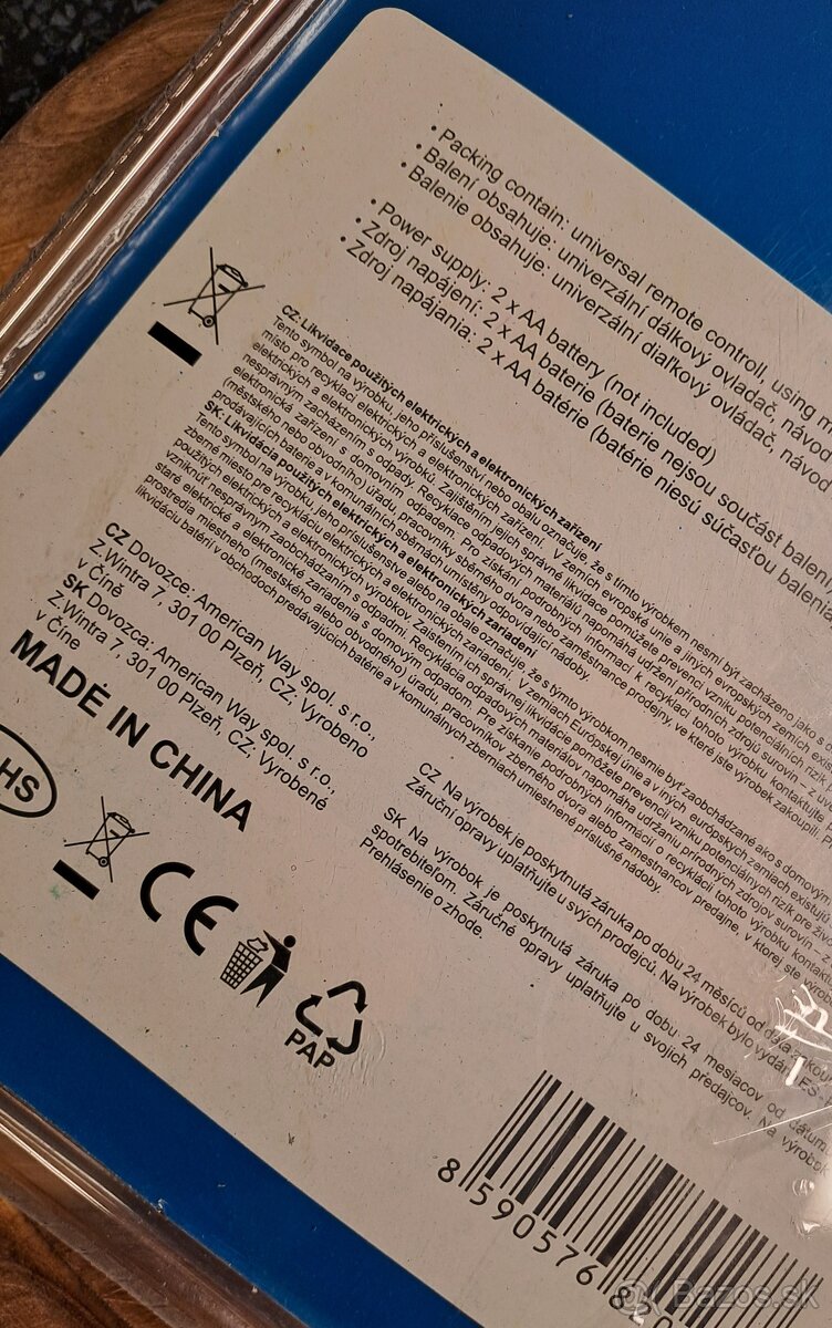 Universal ovládač na tv - 2