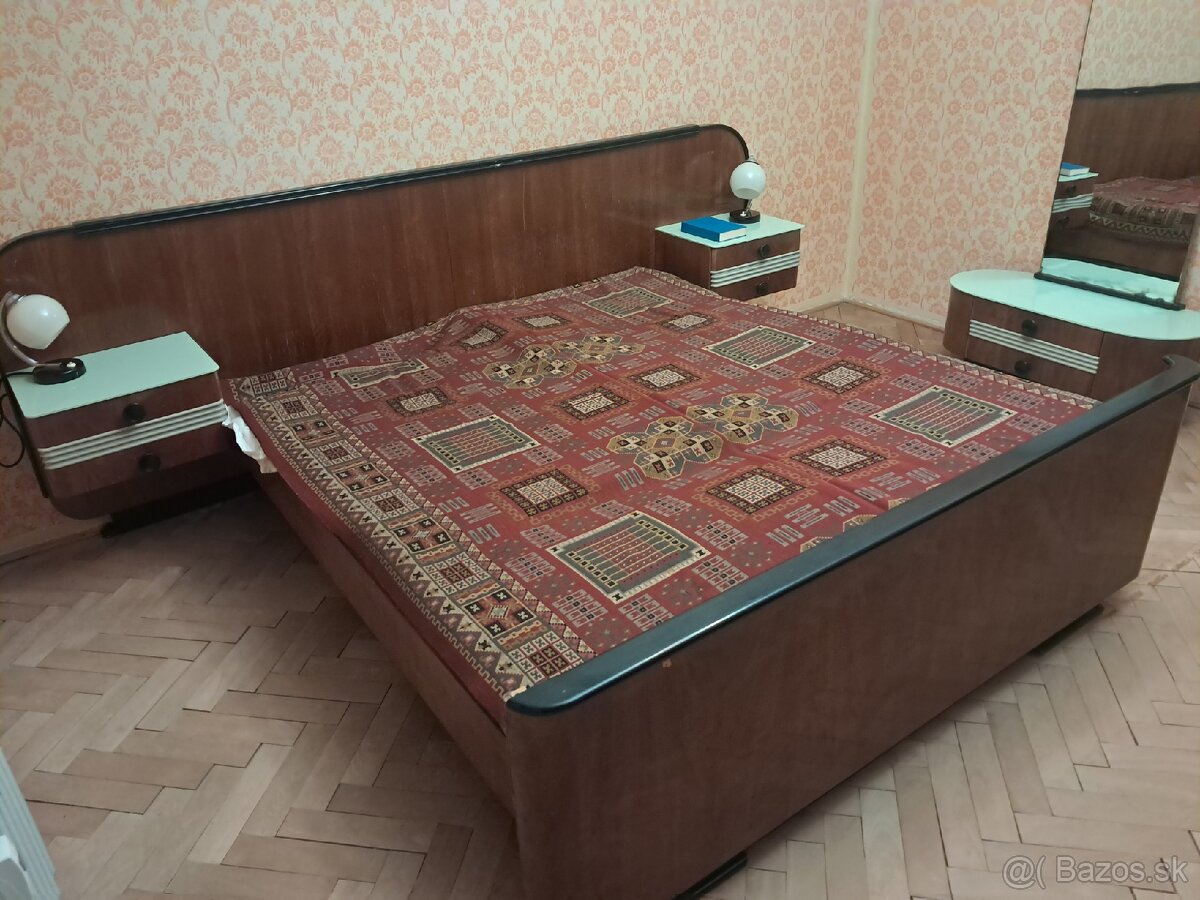 Retro vintage mid century manzelska postel - 2