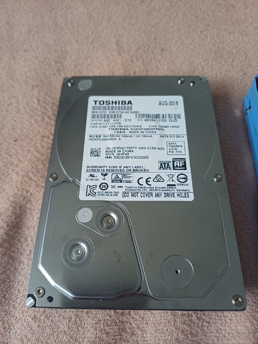 Pevný disk Toshiba 2TB (3.5", SATA) - 2