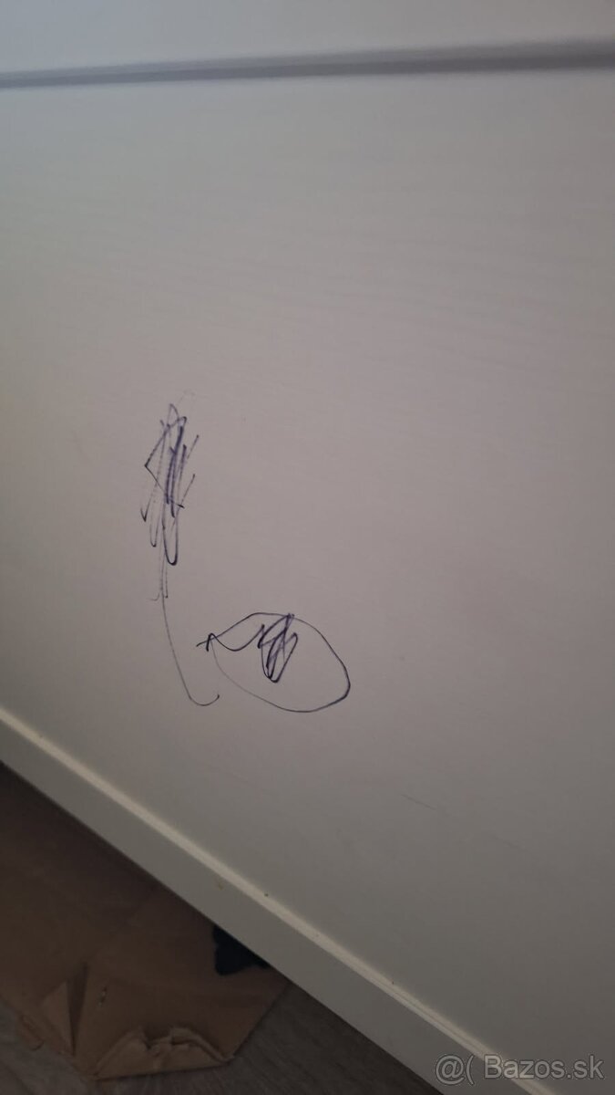 Predám manželskú posteľ s roštami180x200cm-biele drevo - 2