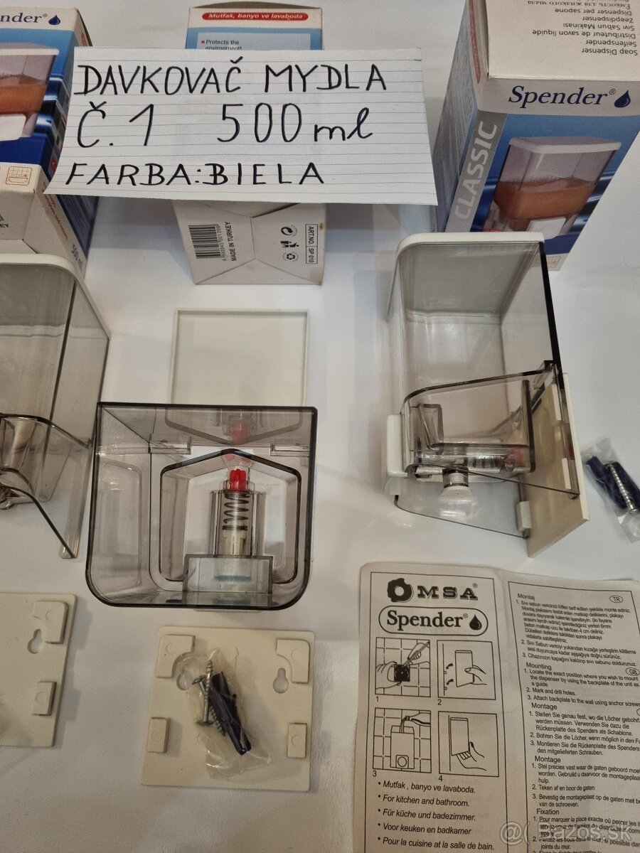 Davkovač tekutého mydla ,dezinfekcia,mydlo - 2