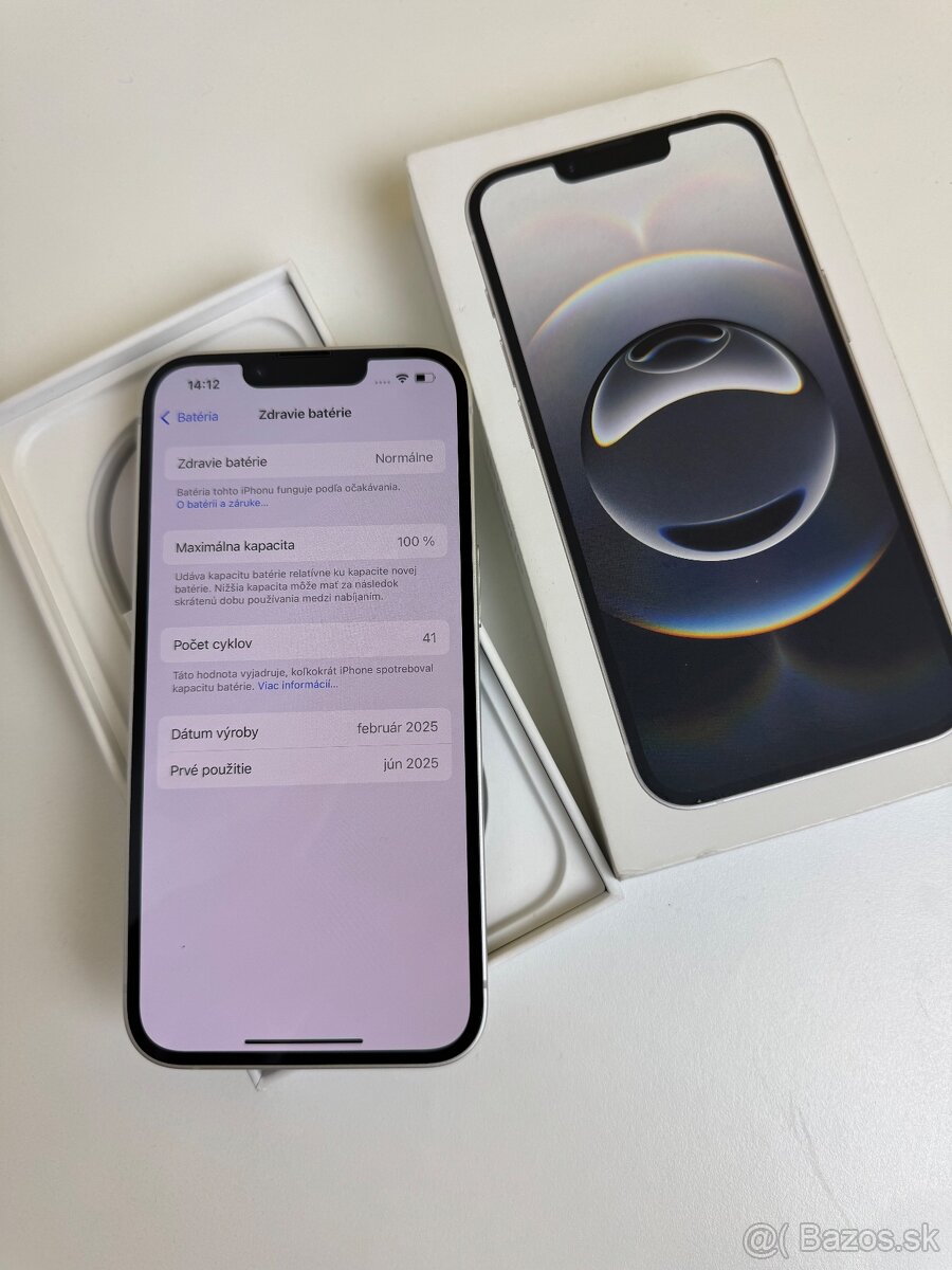 Predam vymenim Iphone 16e 128GB White 100% zdravie v zaruke - 2