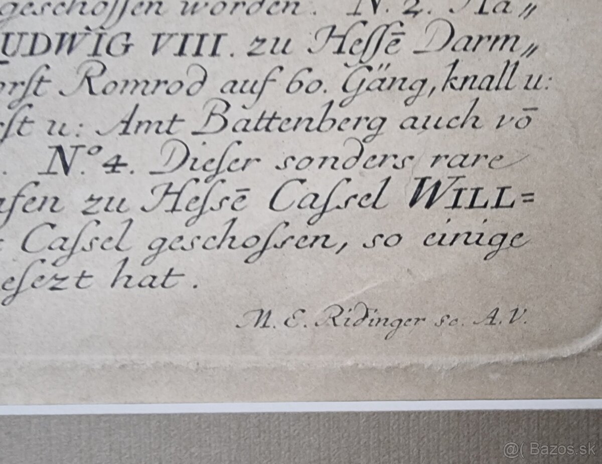 Ridinger - medirytina /vyše 270.ročná/ - 2