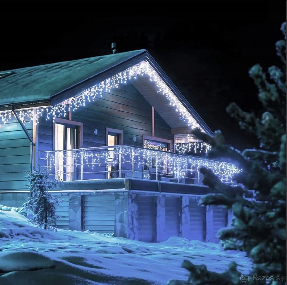 Vianočné osvetlenie-svetelný záves - 2