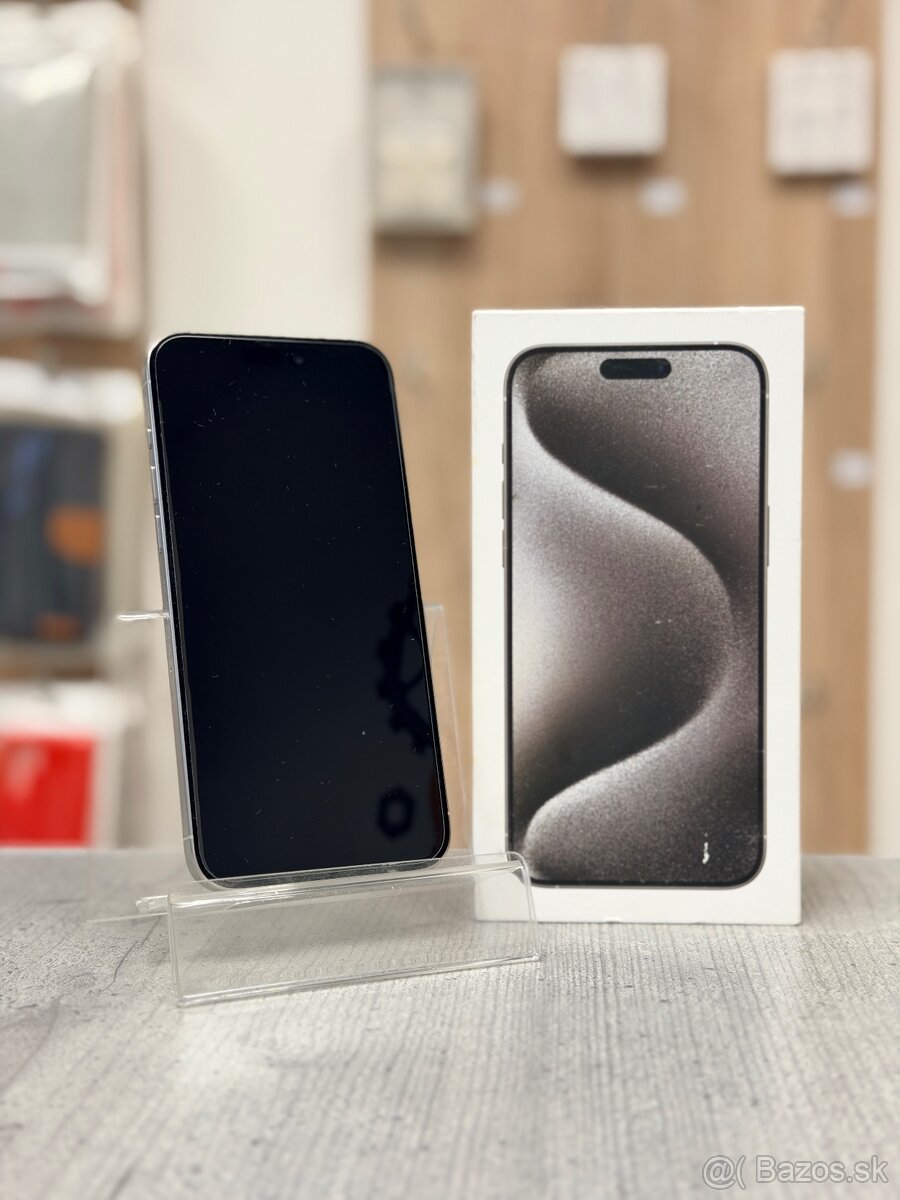 100% BATÉRIA - Apple iPhone 15 Pro Max 256GB White Titanium - 2