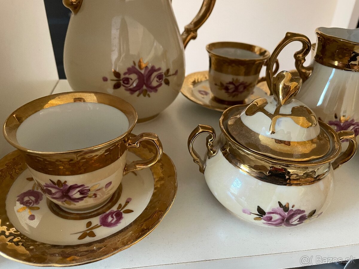 Porcelánová kávová súprava Thun Menuet (1952) - 2