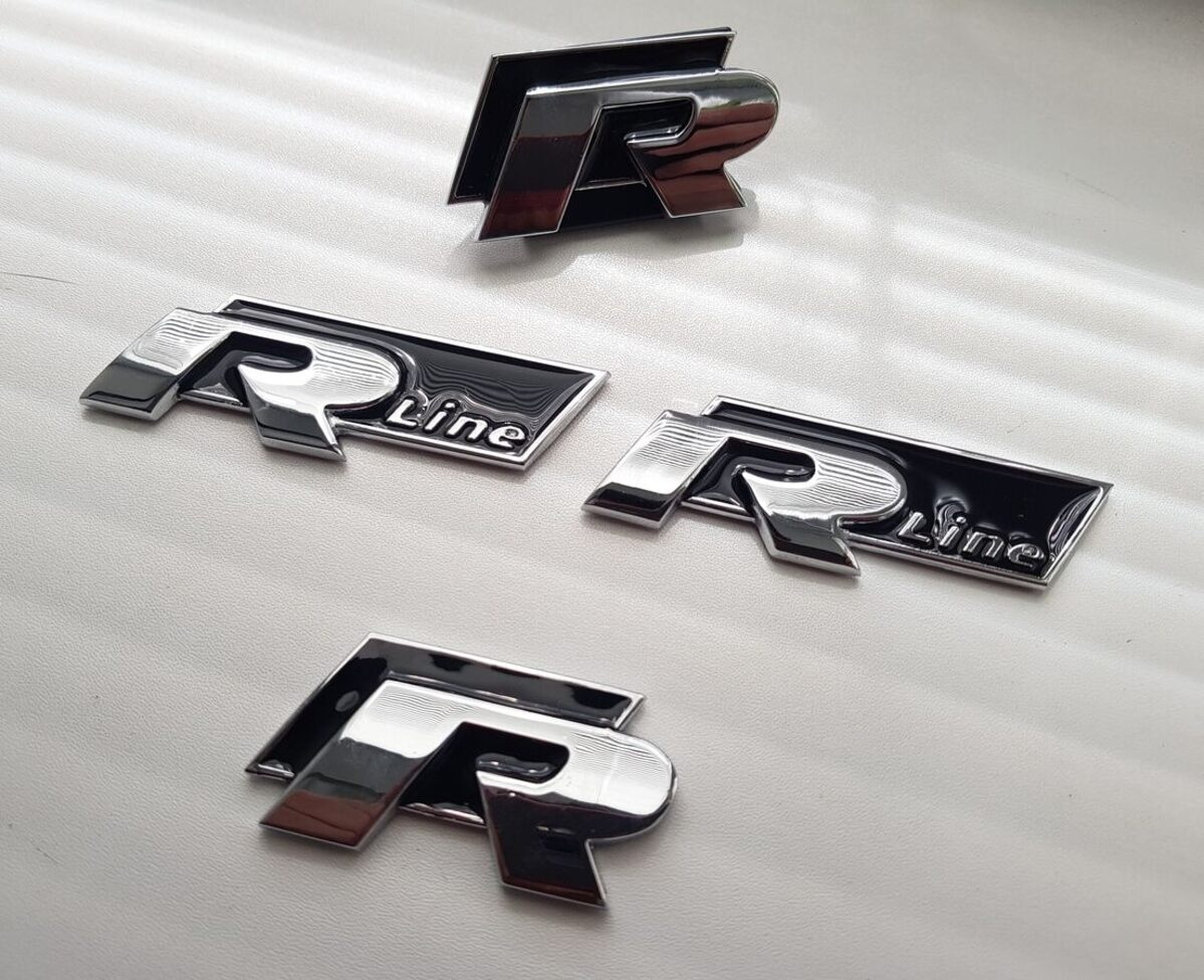 VW R-line nápisy znaky loga