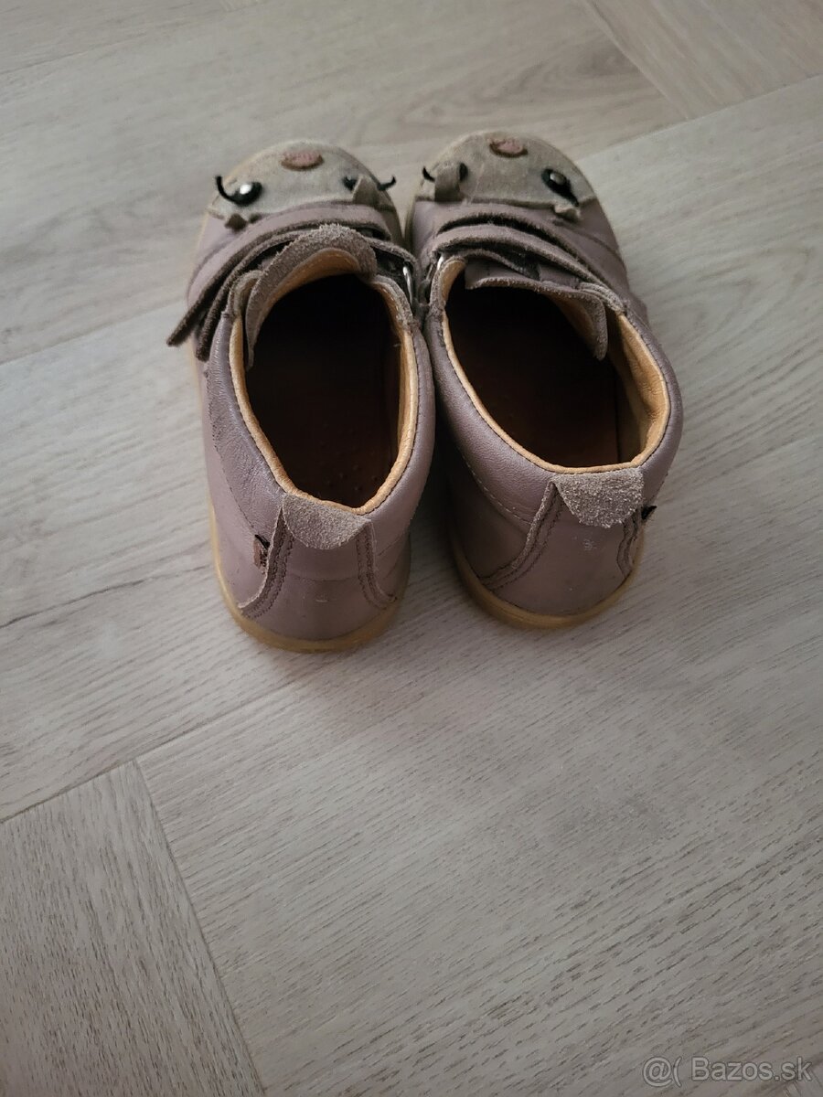 Mrugala kožené dievčenské prechodné topánky - 2