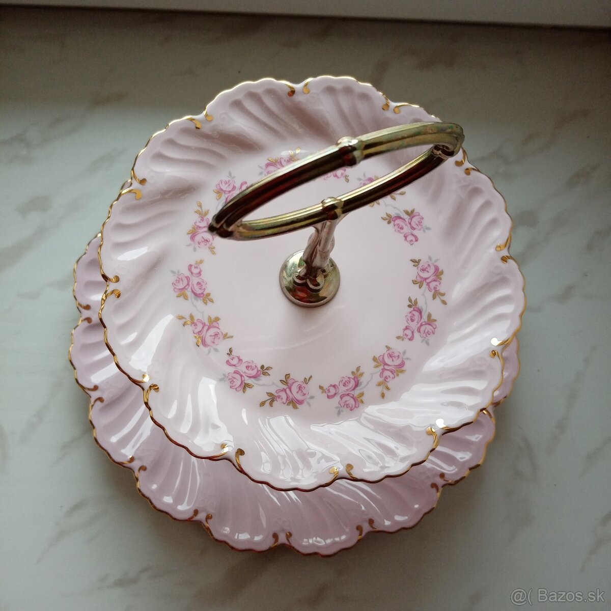 etažér RGK Leander ružový porcelán - 2