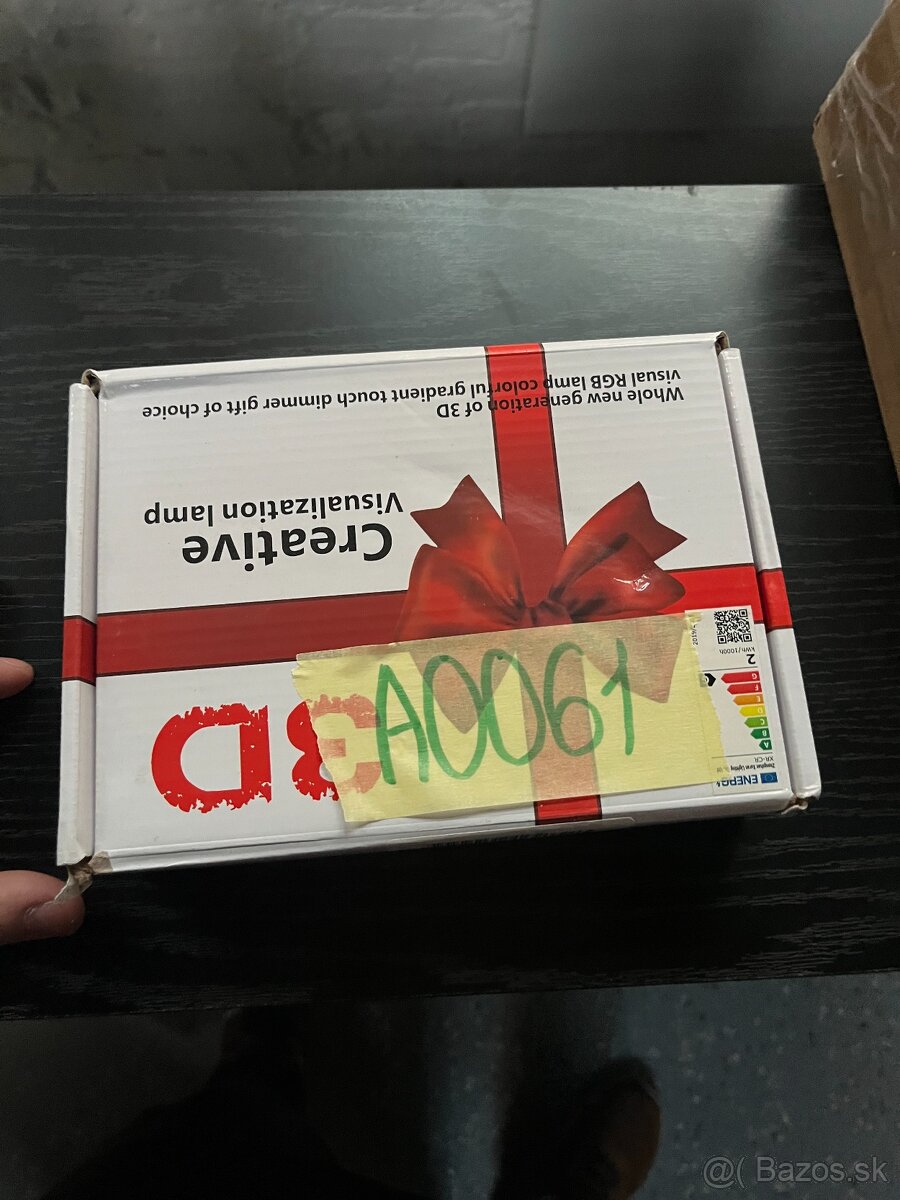 3D LED nočná lampa s diaľkovým ovládačom – srdce „50 Years – - 2