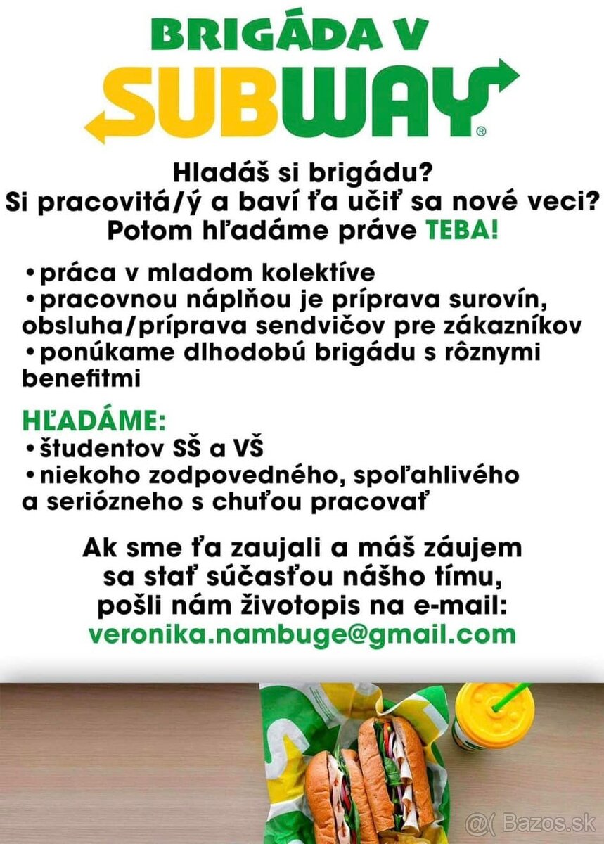 Brigáda SUBWAY OC Centro Nitra - 2