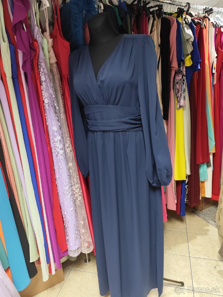 Predám šaty farba temná modra - 2