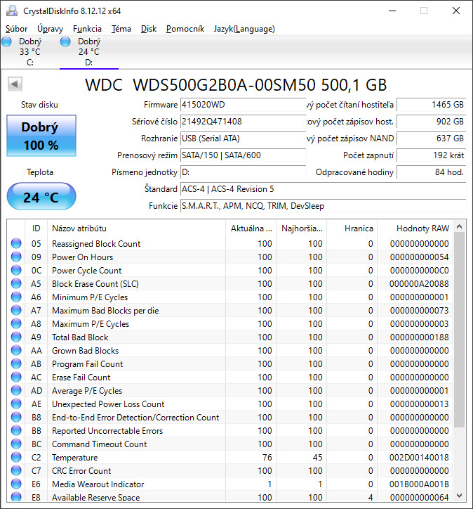 2.5" SSD Western Digital Blue - 500GB - 2