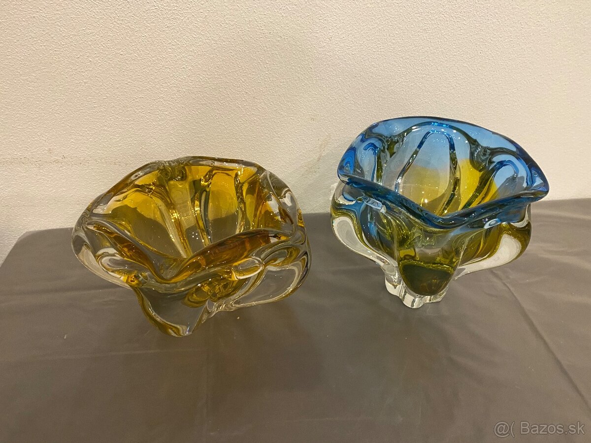 Retro misky z hutného skla - 2
