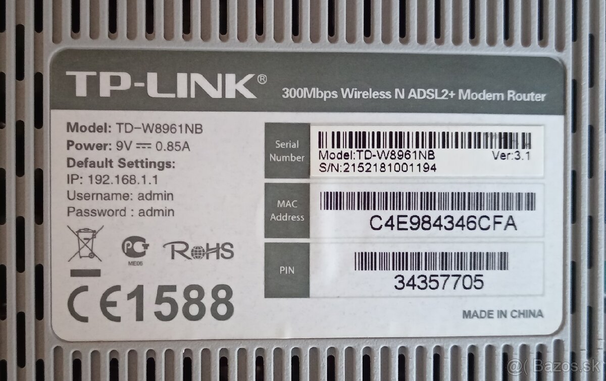 ADSL WI-FI ROUTER TP-LINK - 2