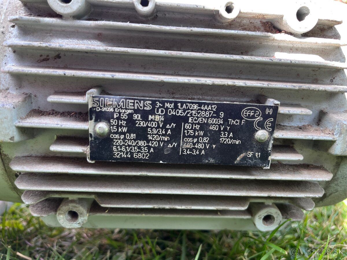 Elektromotor Siemens s prevodovkou - 2